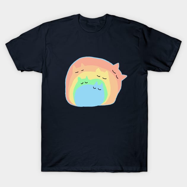 cat rainbow T-Shirt by Roocolonia